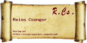 Reiss Csongor névjegykártya